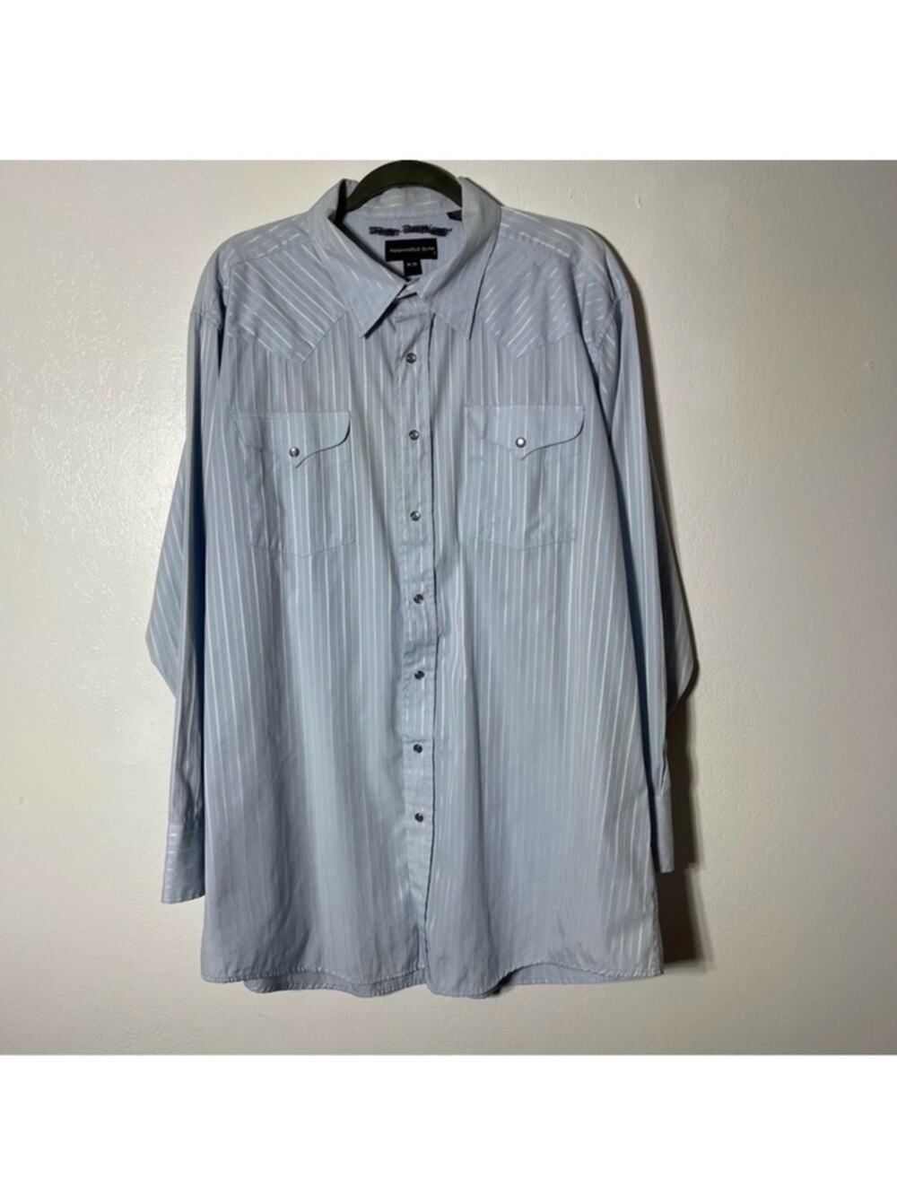 Panhandle Slim. Long Sleeve Pearl Snap Stripes Shirt. Size 18-36. Western
